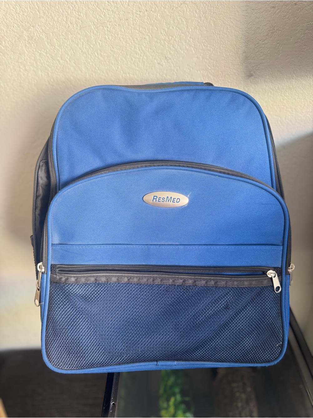 ResMed Royal Blue Men's Backpack with Front Mesh Pocket
